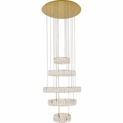 Elegant Monroe Integrated LED Chip Light Chandelier - Gold - 3503G5LG