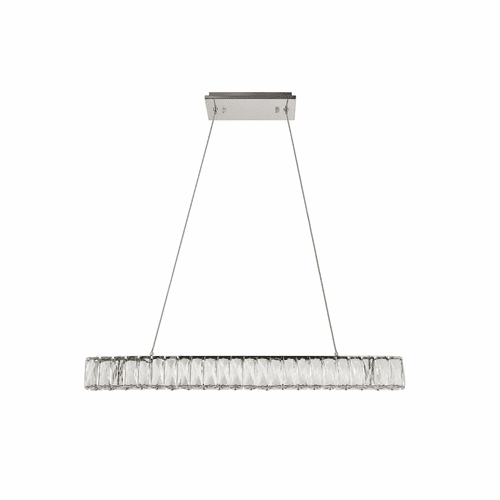 Elegant Monroe Integrated LED Chip Light Chrome Chandelier Clear Cut Crystal - 3502D31C