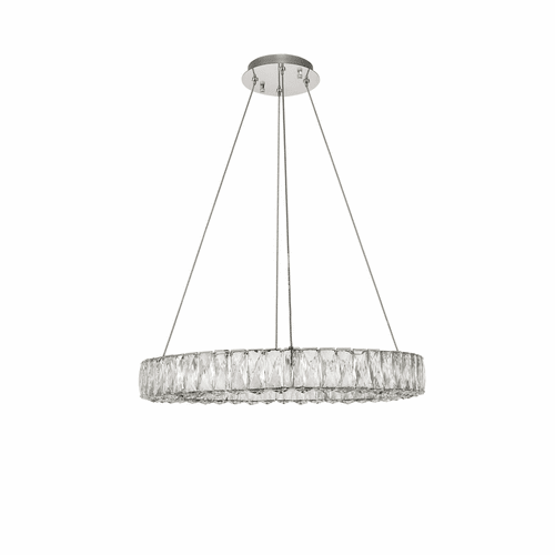 Elegant Monroe Integrated LED Chip Light Chrome Chandelier Clear Cut Crystal - 3503D23C