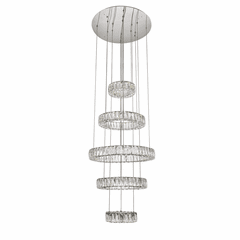 Elegant Monroe Integrated LED Chip Light Chrome Chandelier Clear Cut Crystal - 3503G5LC