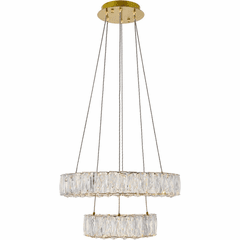 Elegant Monroe Integrated LED Chip Light Pendant - Gold - 3503G18G
