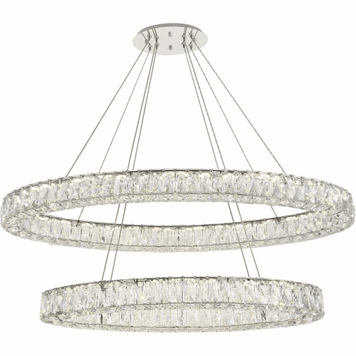 Elegant Monroe Integrated LED Light Chandelier - Chrome - 3503D40C