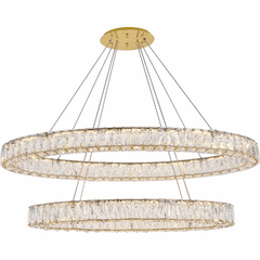 Elegant Monroe Integrated LED Light Chandelier - Gold - 3503D40G