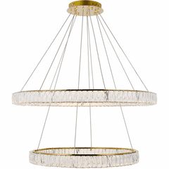 Elegant Monroe Integrated LED Light Chandelier - Gold - 3503D42G
