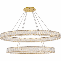 Elegant Monroe Integrated LED Light Chandelier - Gold - 3503D48G