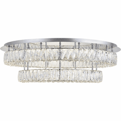 Elegant Monroe LED Light Flush Mount - Chrome - 3503F33L2C