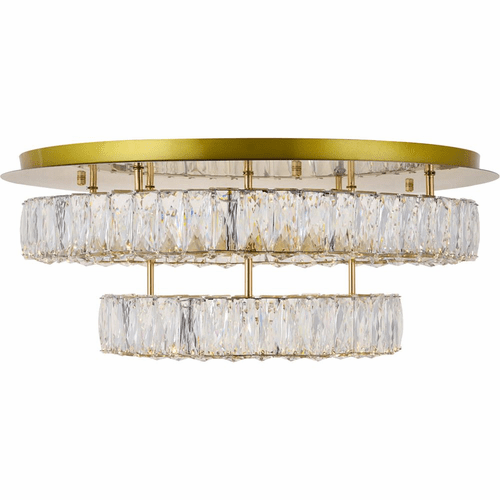 Elegant Monroe LED Light Flush Mount - Gold - 3503F26L2G