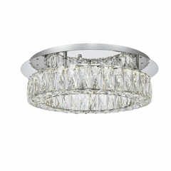 Elegant Monroe LED-LT Chrome Flush Mount Clear Royal Cut Crystal - 3503F18C
