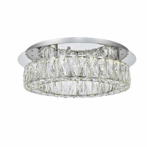 Elegant Monroe LED-LT Chrome Flush Mount Clear Royal Cut Crystal - 3503F18C