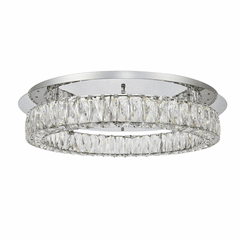Elegant Monroe LED-LT Chrome Flush Mount Clear Royal Cut Crystal - 3503F26C