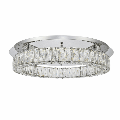 Elegant Monroe LED-LT Chrome Flush Mount Clear Royal Cut Crystal - 3503F26C