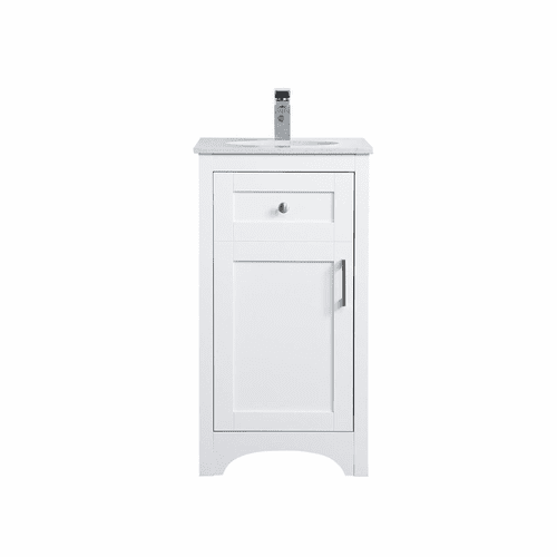 Elegant moore 18" Single Bathroom Vanity - White - VF17018WH