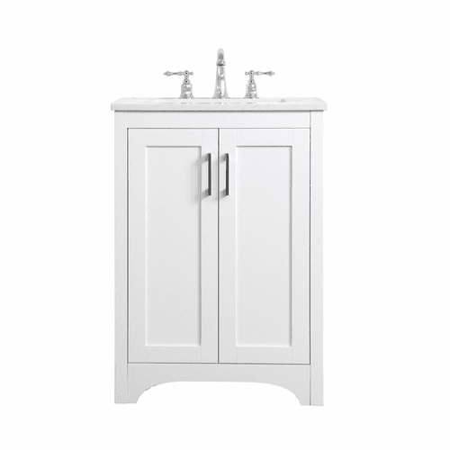 Elegant Moore 24" Single Bathroom Vanity - White - VF17024WH