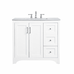 Elegant moore 36" Single Bathroom Vanity - White - VF17036WH