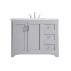 Elegant moore 42" Single Bathroom Vanity - Grey - VF17042GR