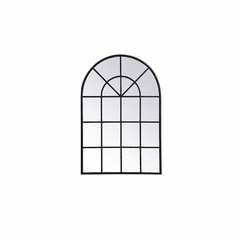 Elegant Motif Metal Windowpane Mirror 32" X 47" - Black - MR613248BK
