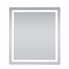 Elegant Nova Hardwired LED Mirror W36 X H40 Dimmable 5000K - Silver - MRE73640