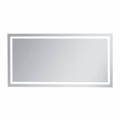 Elegant Nova Hardwired LED Mirror W36 X H72 Dimmable 5000K - Silver - MRE73672