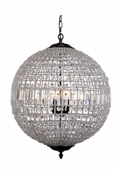 Elegant Olivia 5-LT Dark Bronze Chandelier Clear Royal Cut Crystal - 1205D24DB/RC Elegant Olivia 5-LT Dark Bronze Chandelier Clear Royal Cut Crystal - 1205D24DB/RC