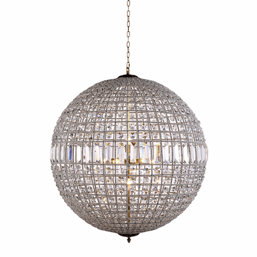 Elegant Olivia 8-LT French Gold Chandelier Clear Royal Cut Crystal - 1205G36FG/RC