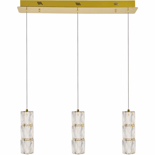 Elegant Polaris LED Light Pendant - Gold - 3500D3G
