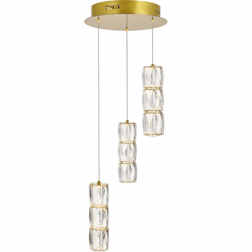 Elegant Polaris LED Light Pendant - Gold - 3500D3RG
