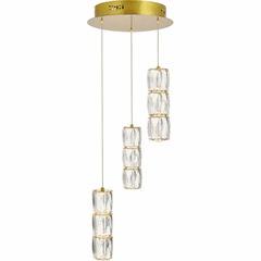 Elegant Polaris LED Light Pendant - Gold - 3500D3RG