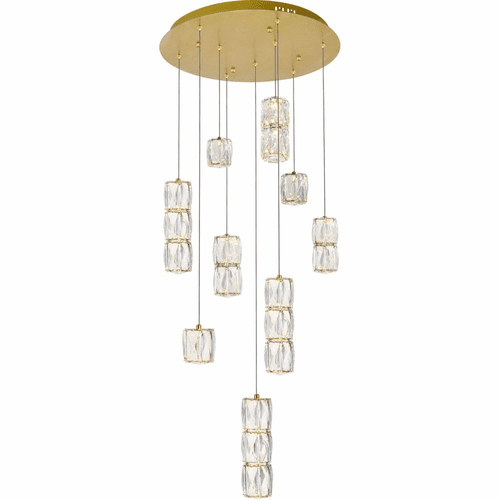 Elegant Polaris LED Light Pendant - Gold - 3500D9G