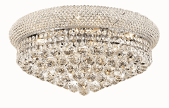 Elegant Primo 10-LT Chrome Flush Mount Clear Royal Cut Crystal - V1800F20C/RC