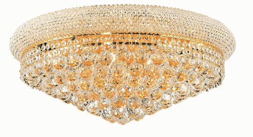 Elegant Primo 12-LT Gold Flush Mount Clear Royal Cut Crystal - V1800F24G/RC