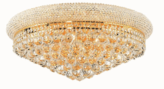 Elegant Primo 12-LT Gold Flush Mount Clear Royal Cut Crystal - V1800F24G/RC