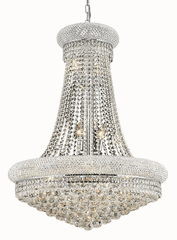 Elegant Primo 14-LT Chrome Chandelier Clear Royal Cut Crystal - V1800D28C/RC