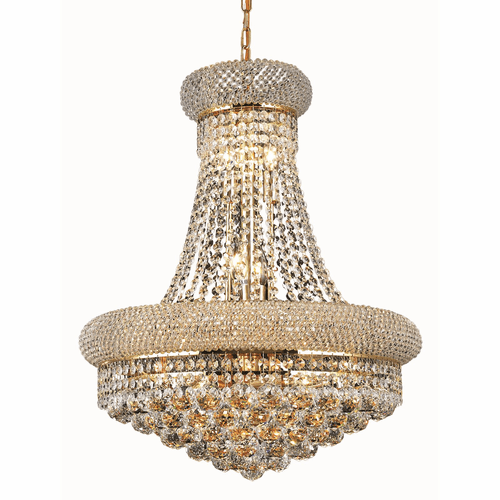 Elegant Primo 14-LT Gold Chandelier Clear Royal Cut Crystal - V1800D20G/RC