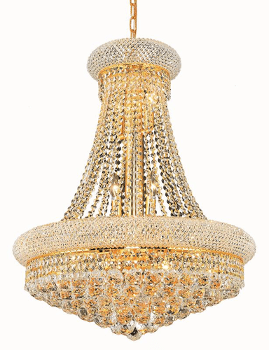 Elegant Primo 14-LT Gold Chandelier Clear Royal Cut Crystal - V1800D24G/RC