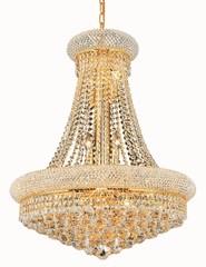 Elegant Primo 14-LT Gold Chandelier Clear Royal Cut Crystal - V1800D24G/RC