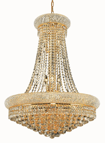 Elegant Primo 14-LT Gold Chandelier Clear Royal Cut Crystal - V1800D28G/RC