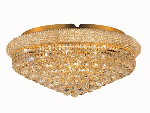 Elegant Primo 15-LT Gold Flush Mount Clear Royal Cut Crystal - V1800F28G/RC