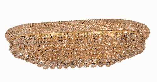 Elegant Primo 18-LT Gold Flush Mount Clear Royal Cut Crystal - V1800F36SG/RC