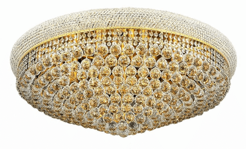Elegant Primo 20-LT Gold Flush Mount Clear Royal Cut Crystal - V1800F36G/RC