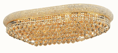 Elegant Primo 24-LT Gold Flush Mount Clear Royal Cut Crystal - V1800F40SG/RC