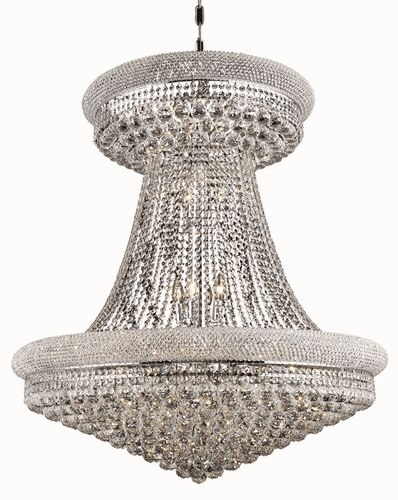 Elegant Primo 28-LT Chrome Chandelier Clear Royal Cut Crystal - V1800G36SC/RC
