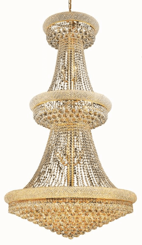 Elegant Primo 32-LT Gold Chandelier Clear Royal Cut Crystal - V1800G36G/RC