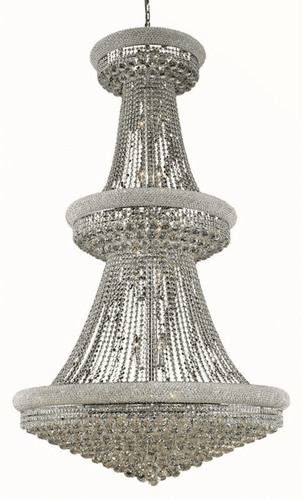 Elegant Primo 38-LT Chrome Chandelier Clear Royal Cut Crystal - V1800G42C/RC