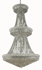 Elegant Primo 38-LT Chrome Chandelier Clear Royal Cut Crystal - V1800G42C/RC