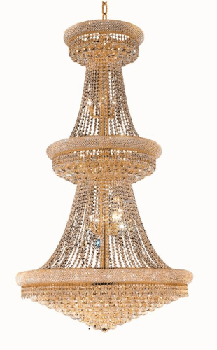 Elegant Primo 38-LT Gold Chandelier Clear Royal Cut Crystal - V1800G42G/RC