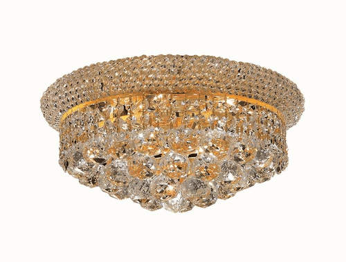 Elegant Primo 6-LT Gold Flush Mount Clear Royal Cut Crystal - V1800F14G/RC