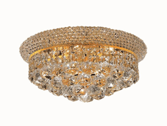 Elegant Primo 6-LT Gold Flush Mount Clear Royal Cut Crystal - V1800F14G/RC