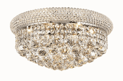 Elegant Primo 8-LT Chrome Flush Mount Clear Royal Cut Crystal - V1800F16C/RC Elegant Primo 8-LT Chrome Flush Mount Clear Royal Cut Crystal - V1800F16C/RC