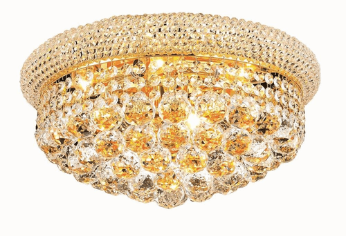 Elegant Primo 8-LT Gold Flush Mount Clear Royal Cut Crystal - V1800F16G/RC