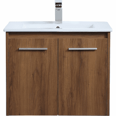 Elegant Rasina 24" Single Bathroom Floating Vanity - Walnut Brown - VF44024WB